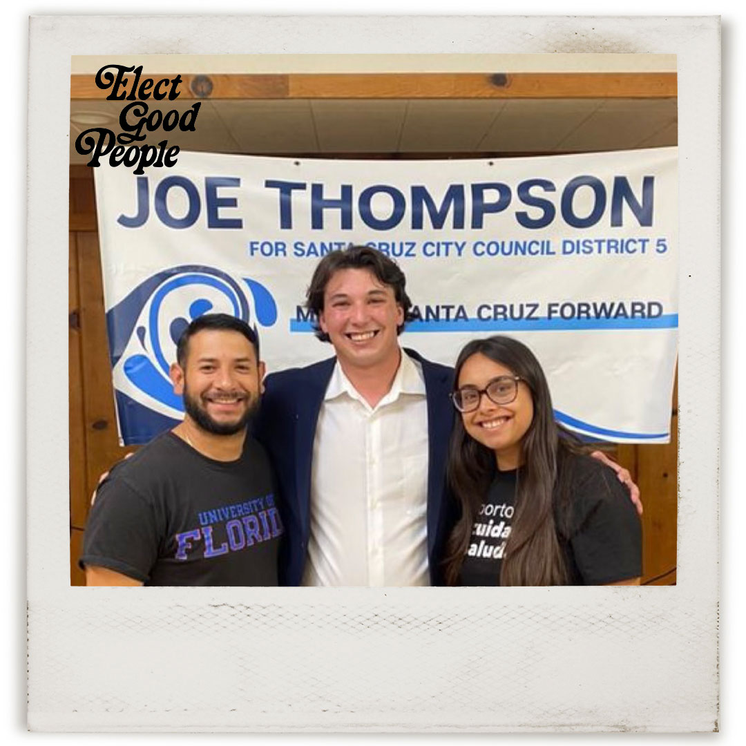 Candidate Joe Thompson with friends